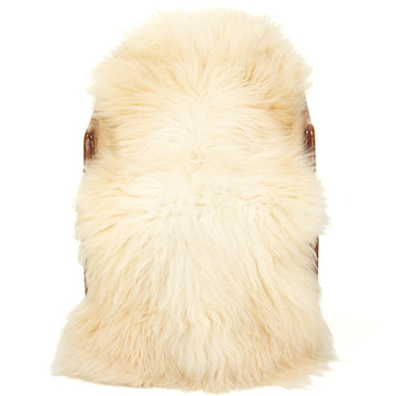 Large White Shaggy Thick Long Wool Swedish Sheepskin