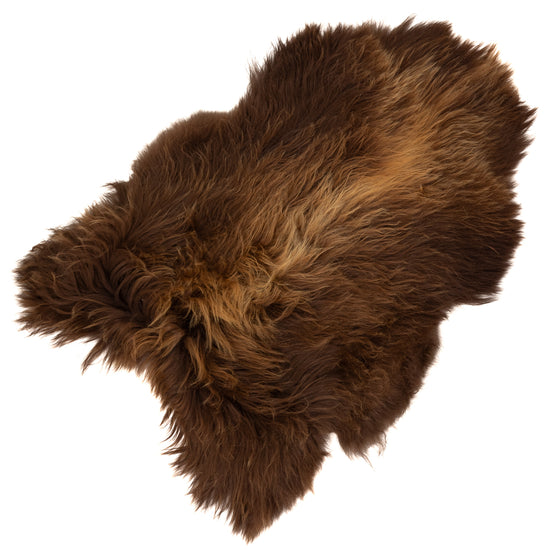 Large Wide Blonde Brown Icelandic Sheepskin Rug