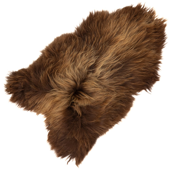 Large Wide Blonde Brown Icelandic Sheepskin Rug