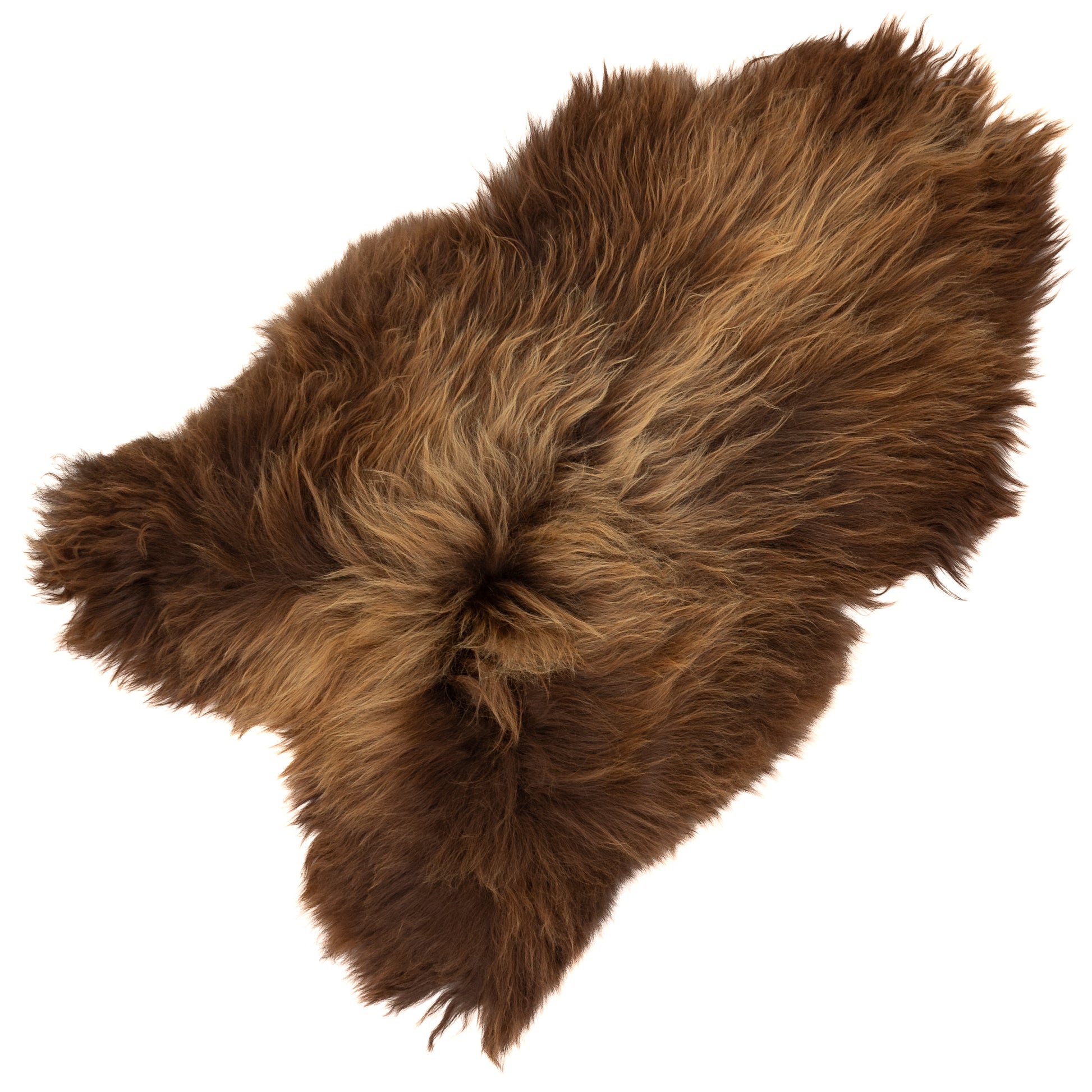 Large Wide Blonde Brown Icelandic Sheepskin Rug