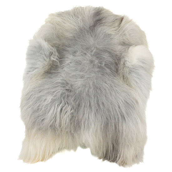 Large Wide Coarse Wool Gray White Icelandic Sheepskin