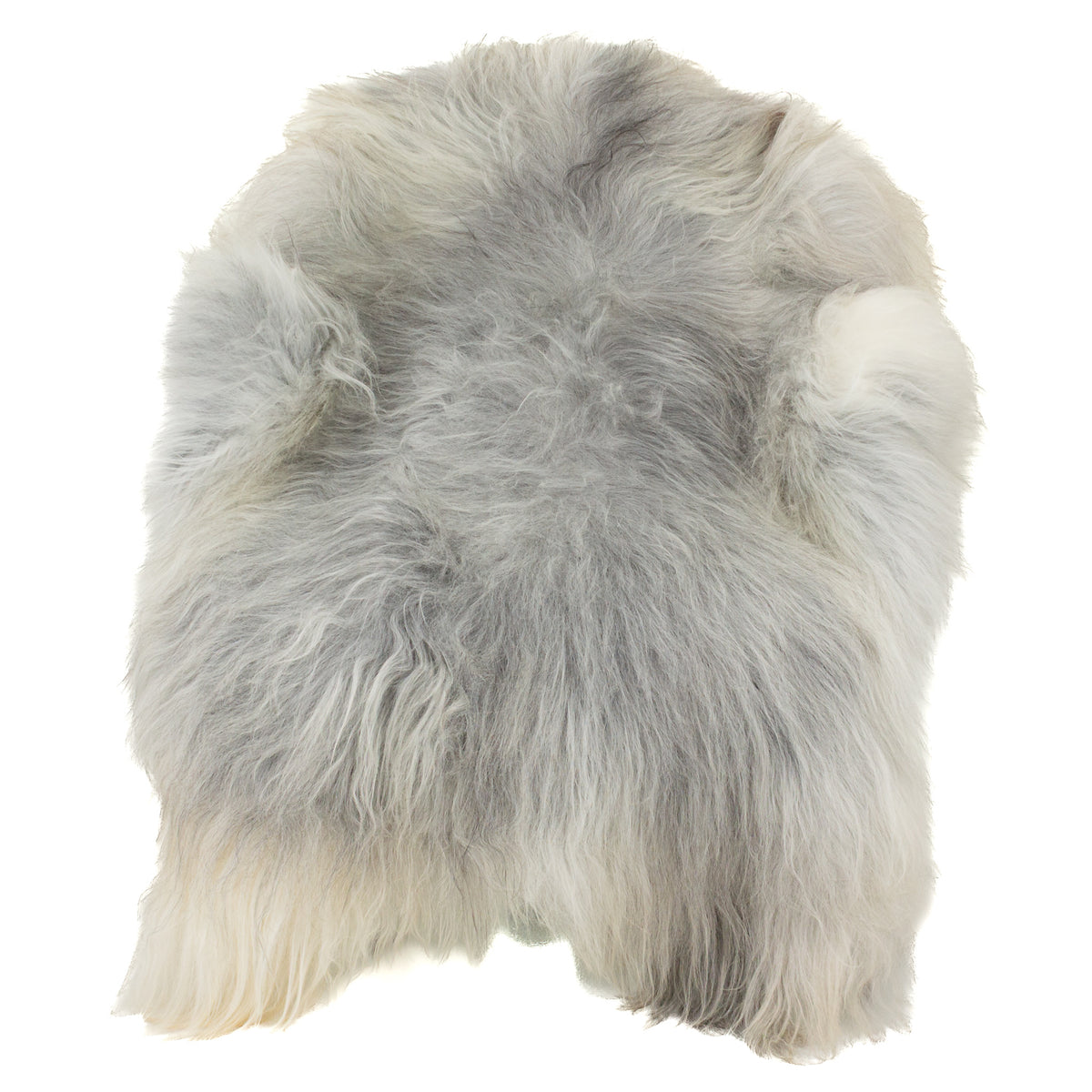 Large Wide Coarse Wool Gray White Icelandic Sheepskin
