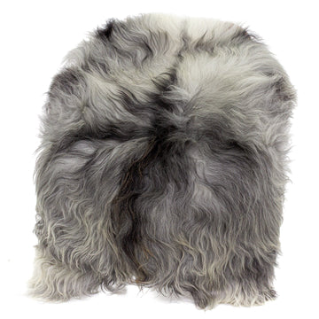 Large Wide Course Wool Natural Gray Icelandic Sheepskin