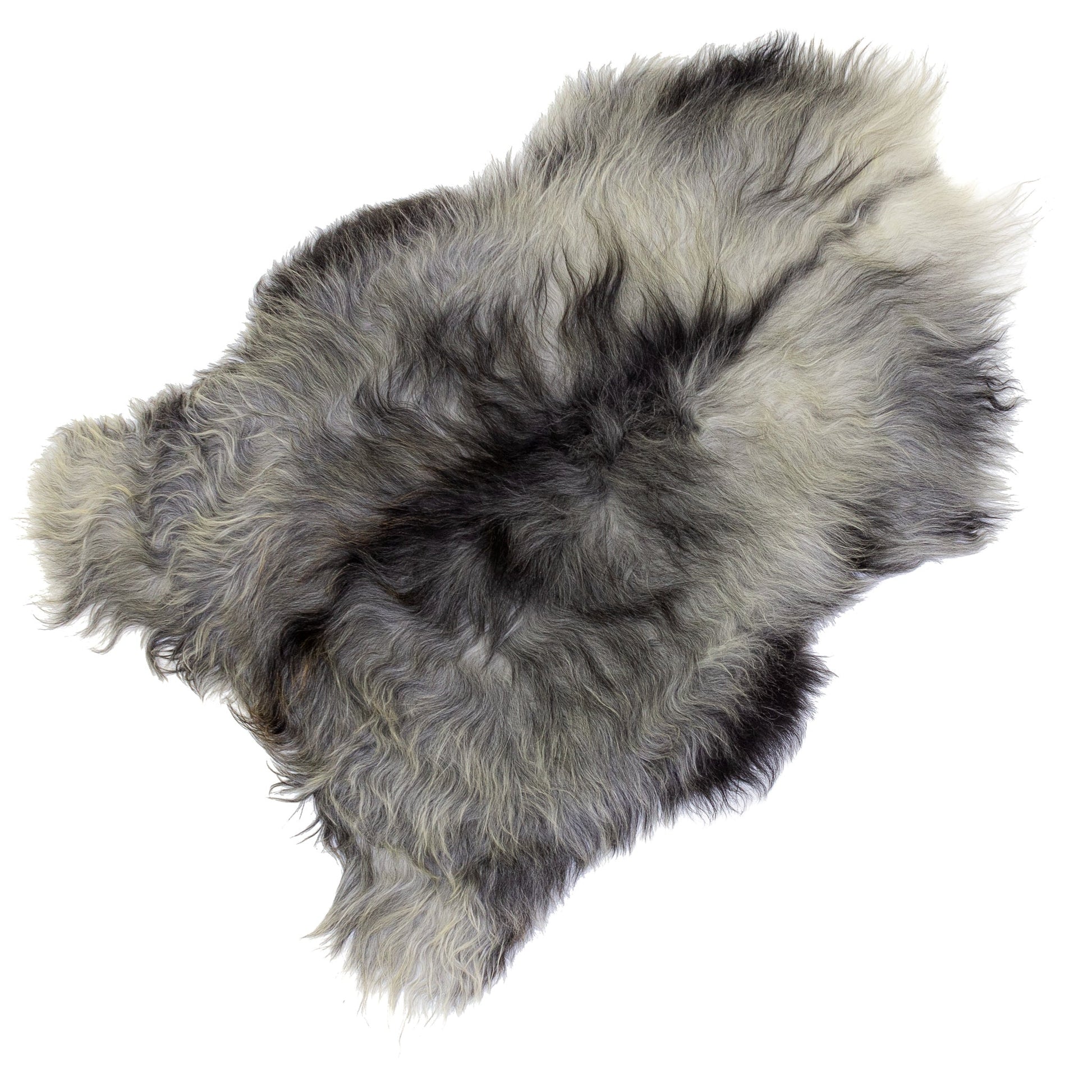 Large Wide Course Wool Natural Gray Icelandic Sheepskin