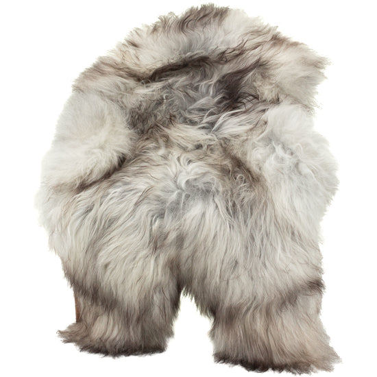 Large Wide Gray w Black Icelandic Sheepskin