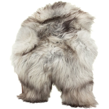 Large Wide Gray w Black Icelandic Sheepskin