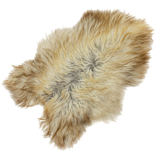 Large Wide Natural Gray Copper Brown Mix Icelandic Sheepskin