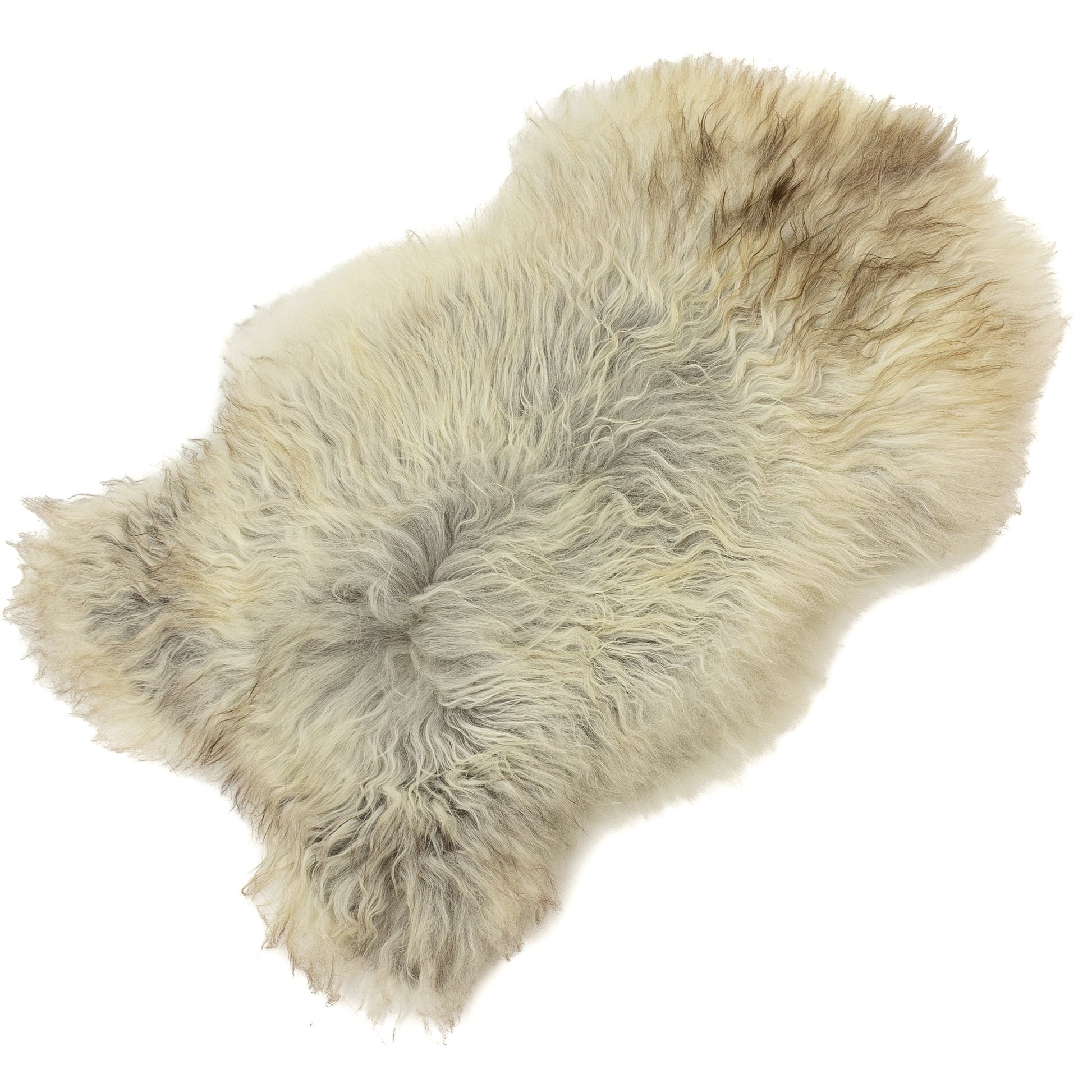Large Wide Natural Gray Icelandic Sheepskin