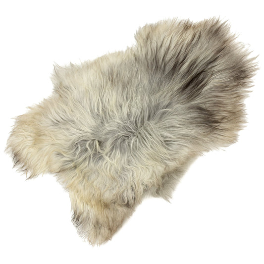 Large Wide Natural Gray Icelandic Sheepskin