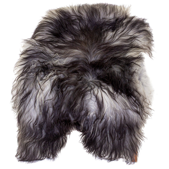 Large Wide Natural Dark Gray Icelandic Sheepskin