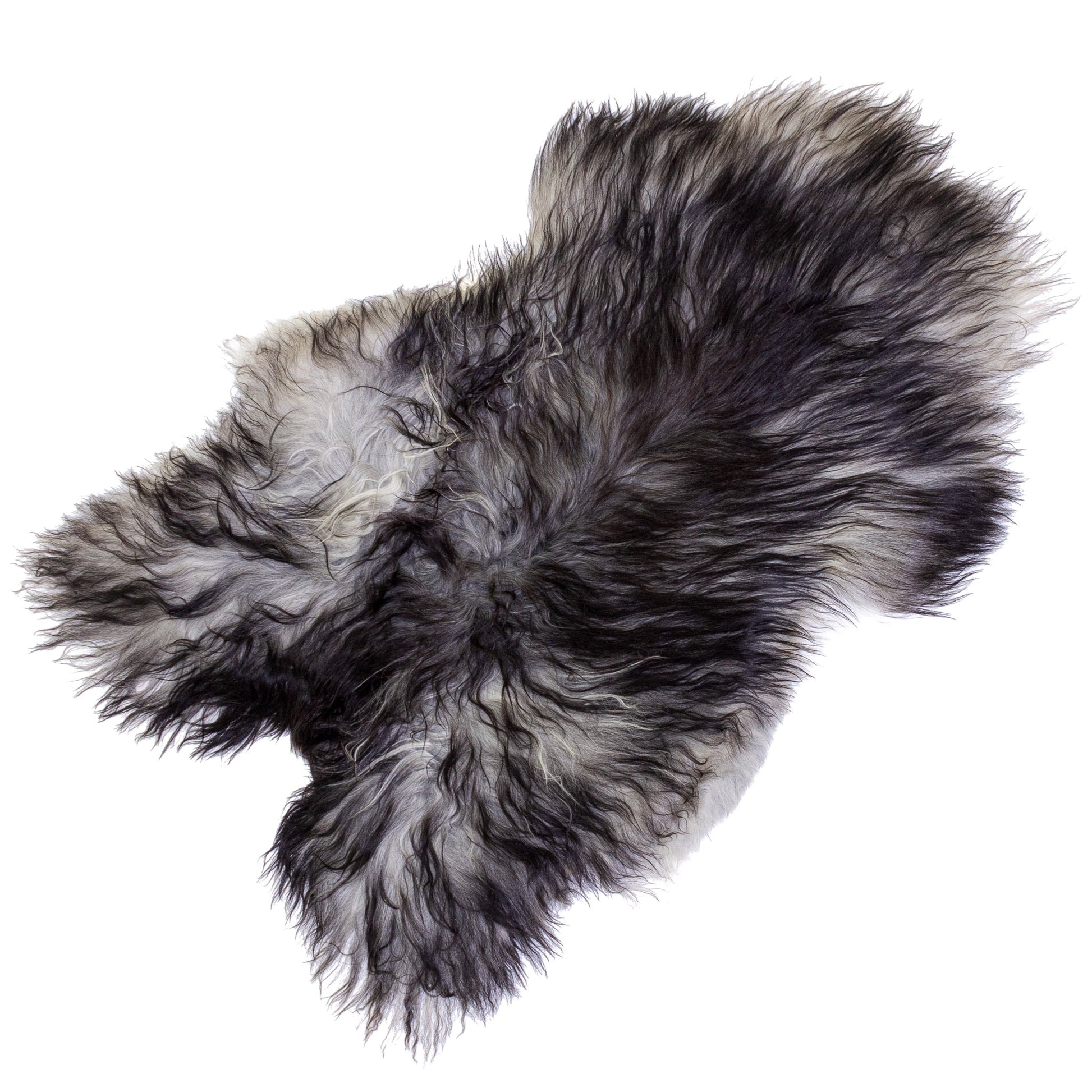 Large Wide Natural Dark Gray Icelandic Sheepskin