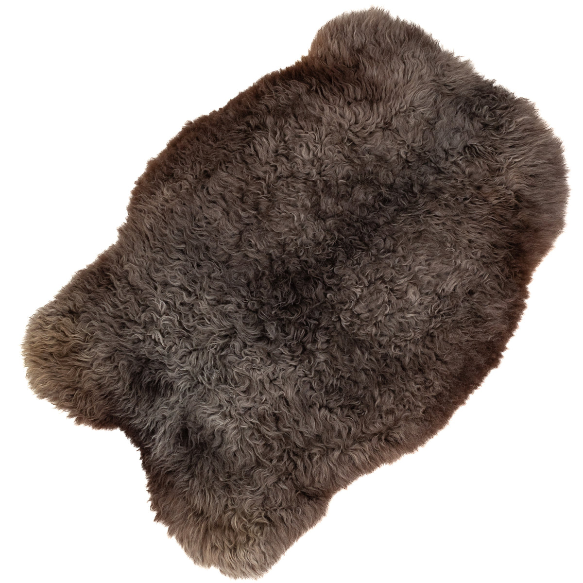 Large Wide Some Soft Curl Silver Gray Swedish Sheepskin Rug