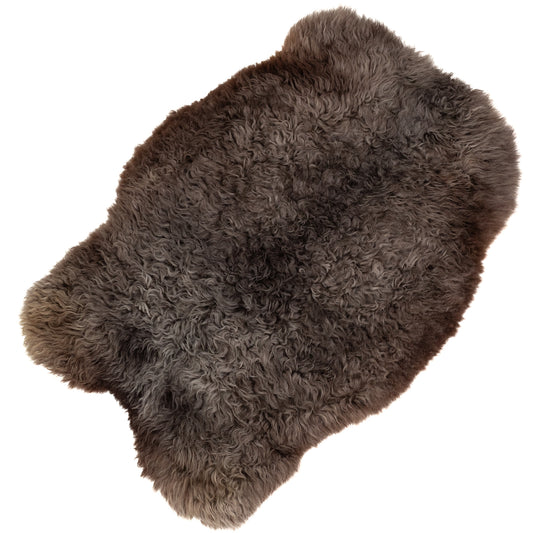 Large Wide Some Soft Curl Silver Gray Swedish Sheepskin Rug