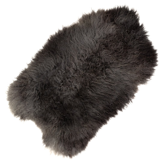 Large Wide Soft Silver Gray Swedish Sheepskin Rug