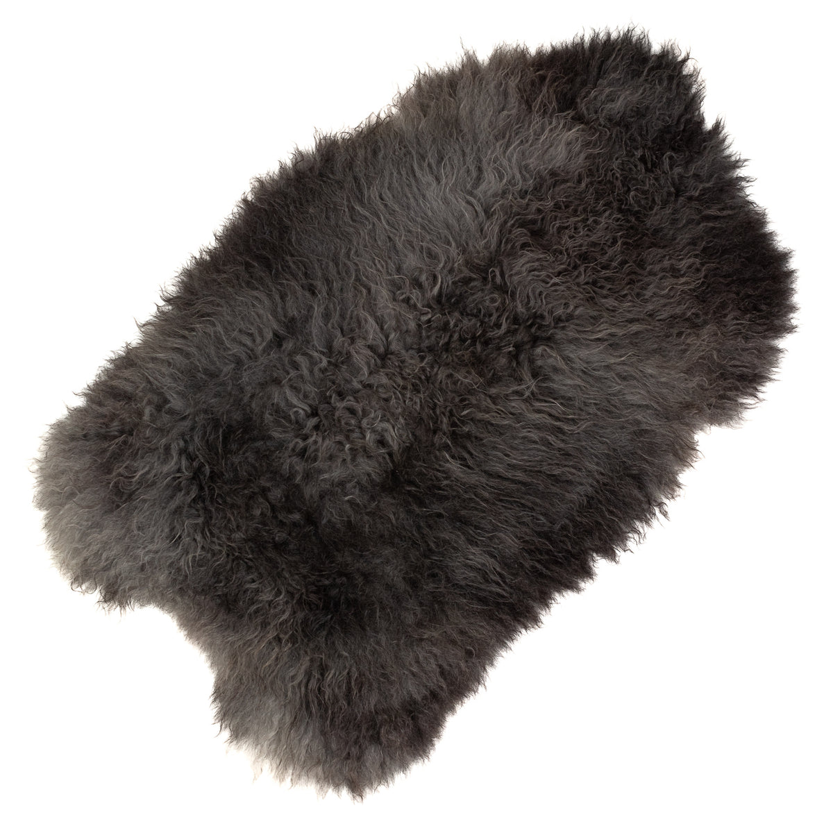 Large Wide Soft Silver Gray Swedish Sheepskin Rug