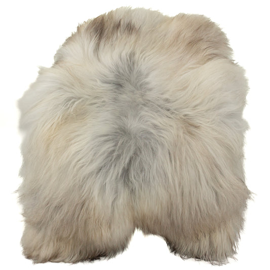 Large Wide Ivory White Gray Icelandic Sheepskin