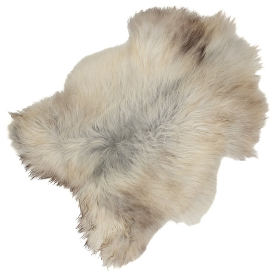 Large Wide Ivory White Gray Icelandic Sheepskin Rug