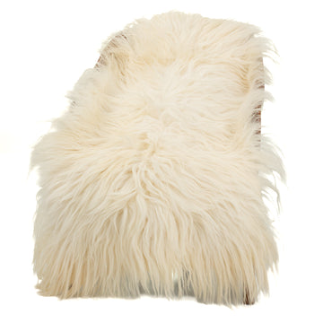 Long Coarse Wool White Heidschnucke Sheepskin