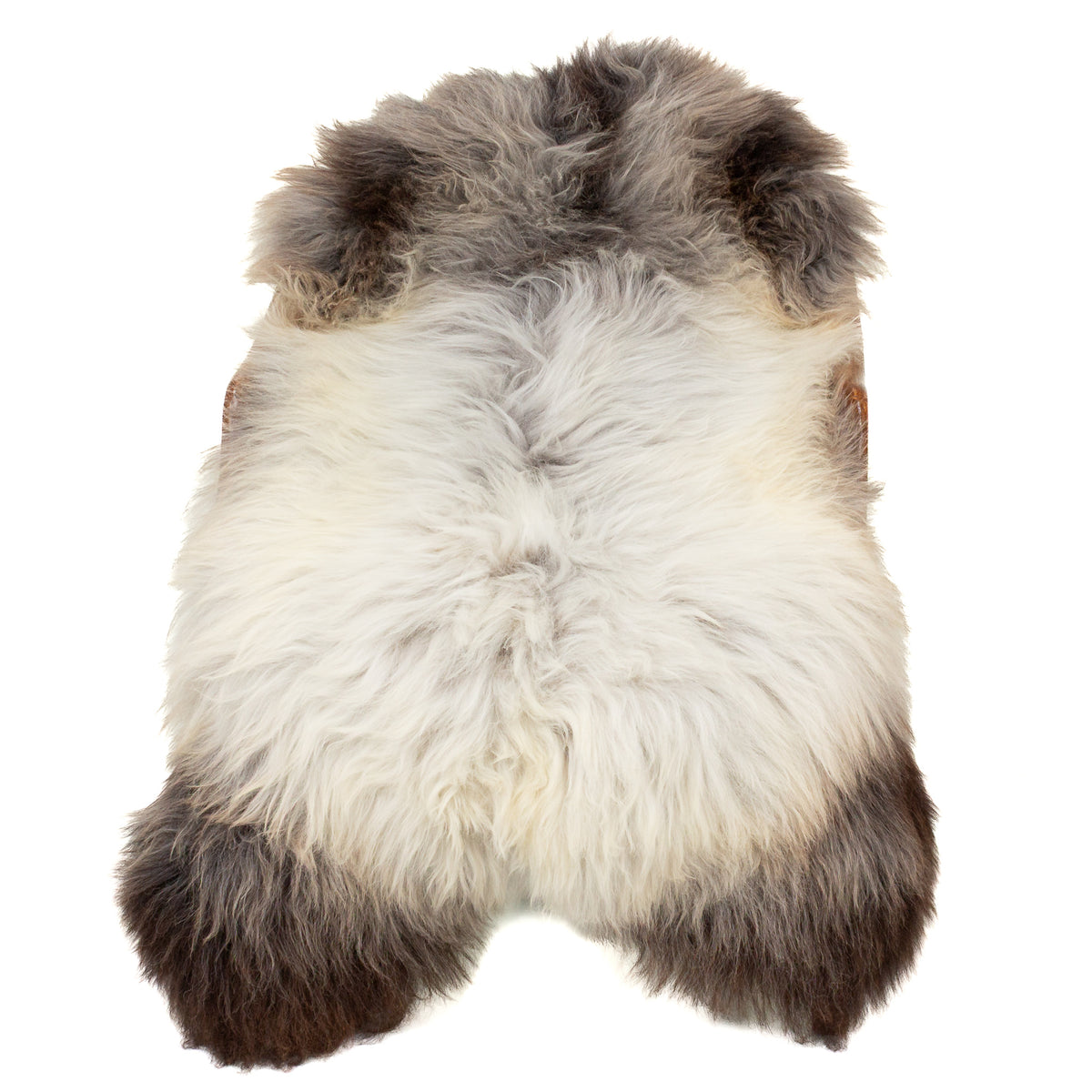Long Wool Brown White Gray  Sheepskin