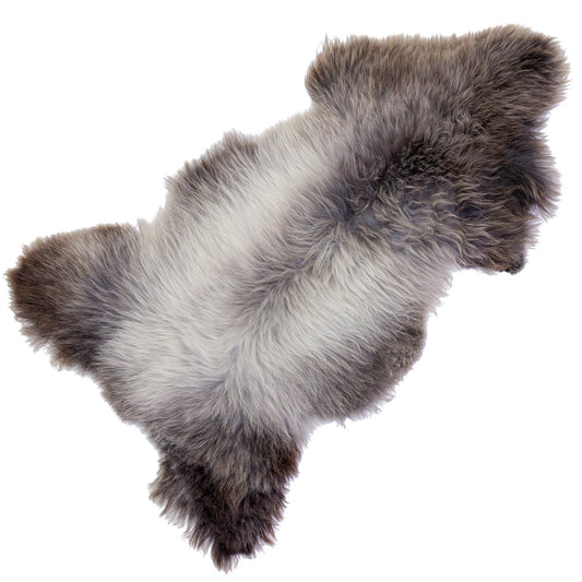 Long Wool Silver to Gray Sheepskin
