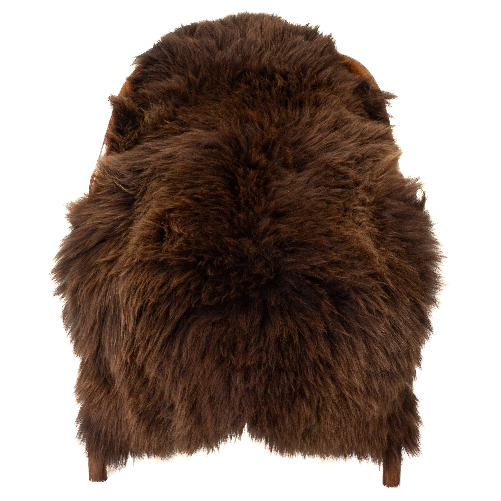Long Wool Thick Brown Sheepskin