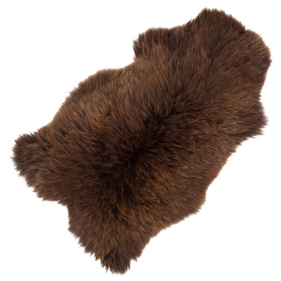 Long Wool Thick Brown Sheepskin Rug