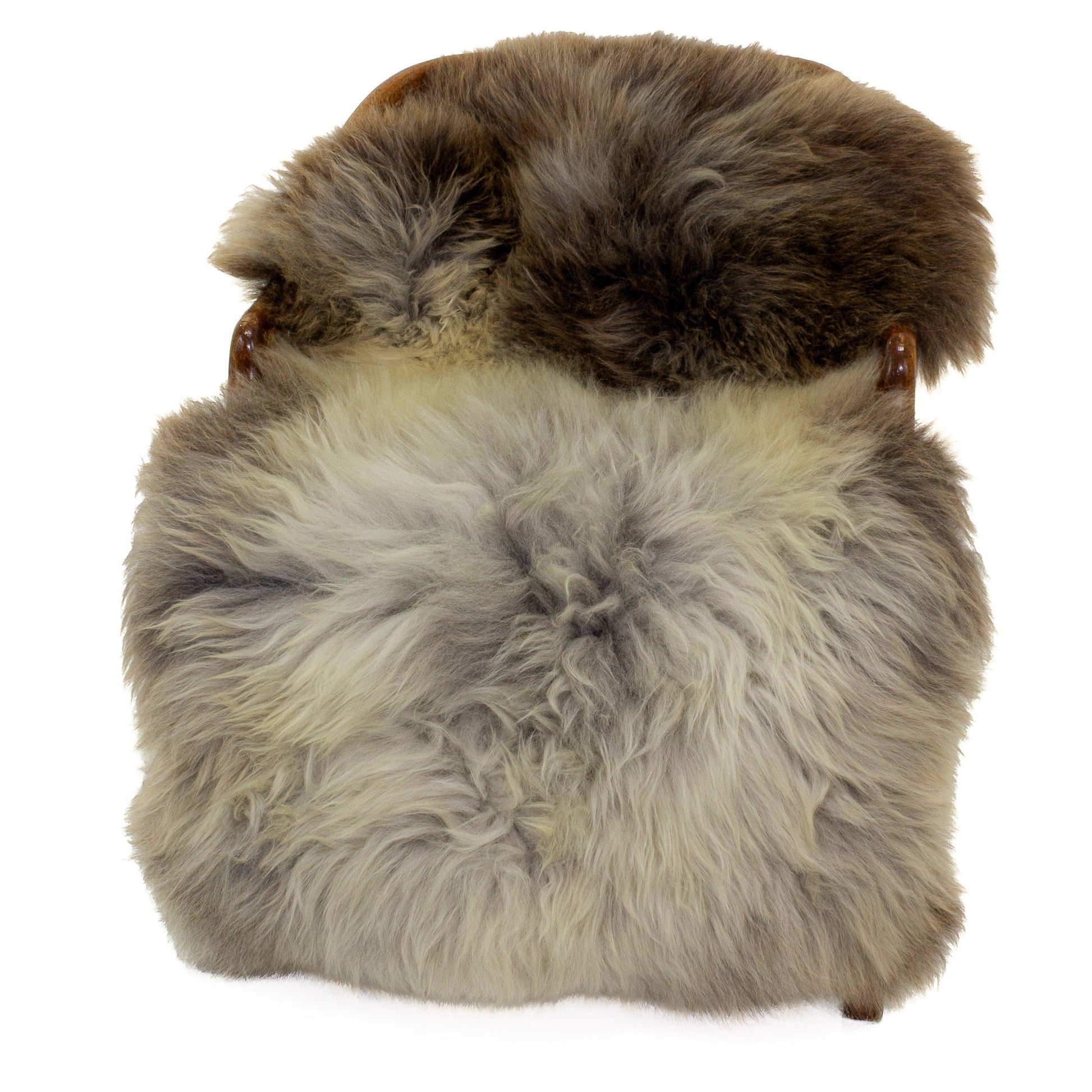 Long Wool Thick Plush Dark w Silver Sheepskin