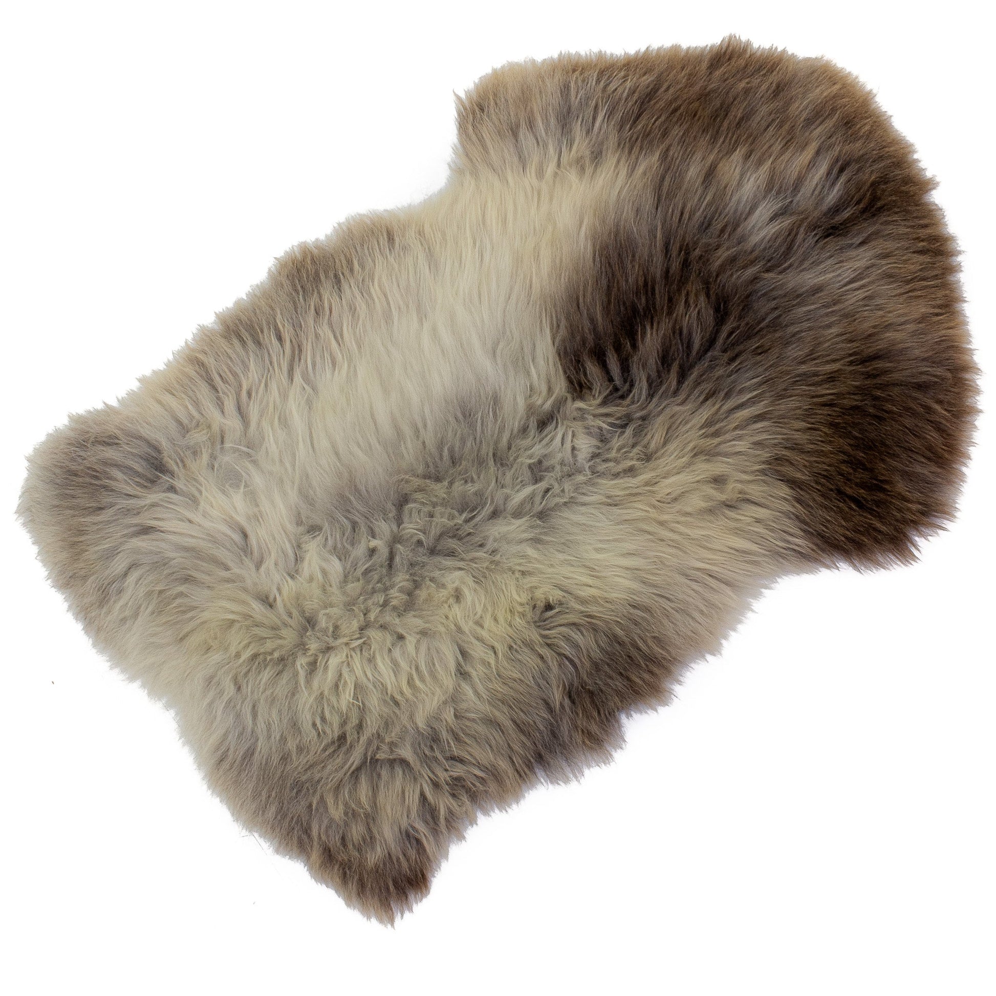 Long Wool Thick Plush Dark w Silver Sheepskin
