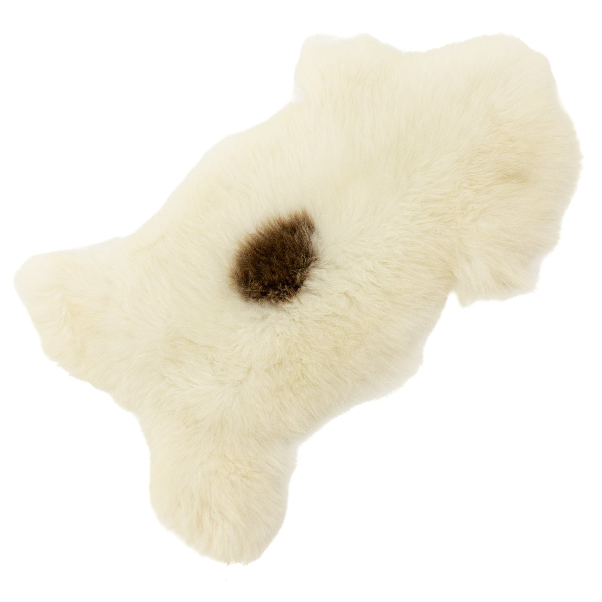 Long Wool White w Brown Dot Sheepskin