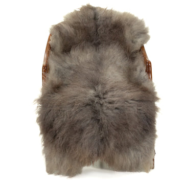 Mixed Gray Long Wool Swedish Sheepskin