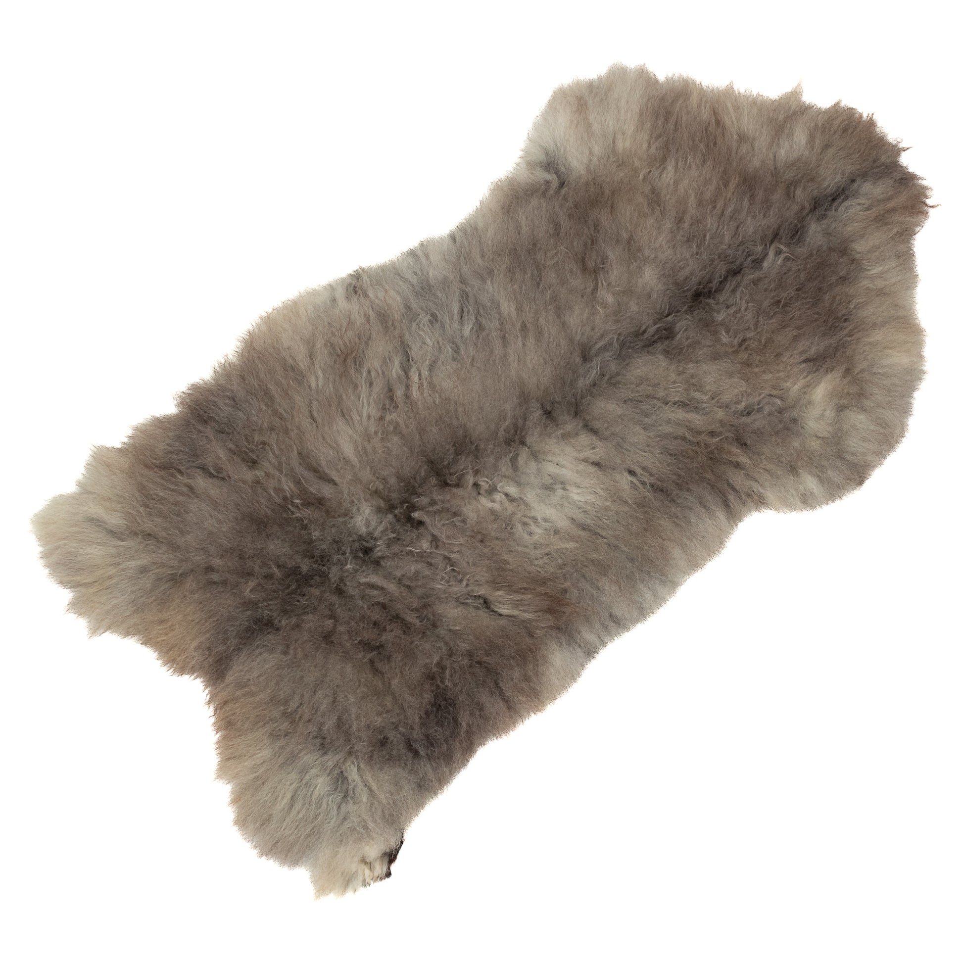 Mixed Gray Long Wool Swedish Sheepskin Rug