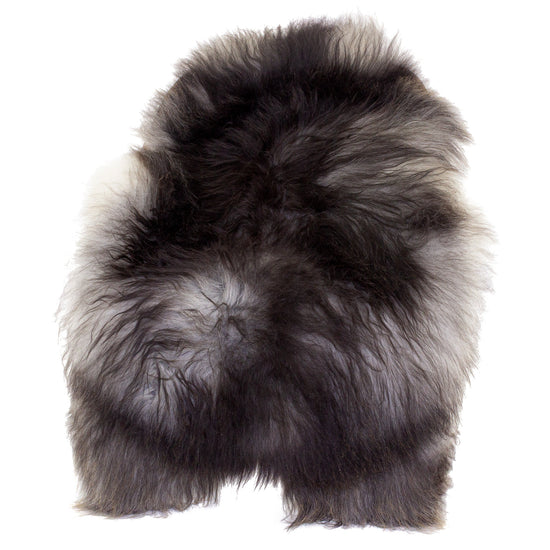 Natural Black and Gray Icelandic Sheepskin