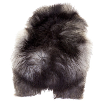 Natural Black and Gray Icelandic Sheepskin