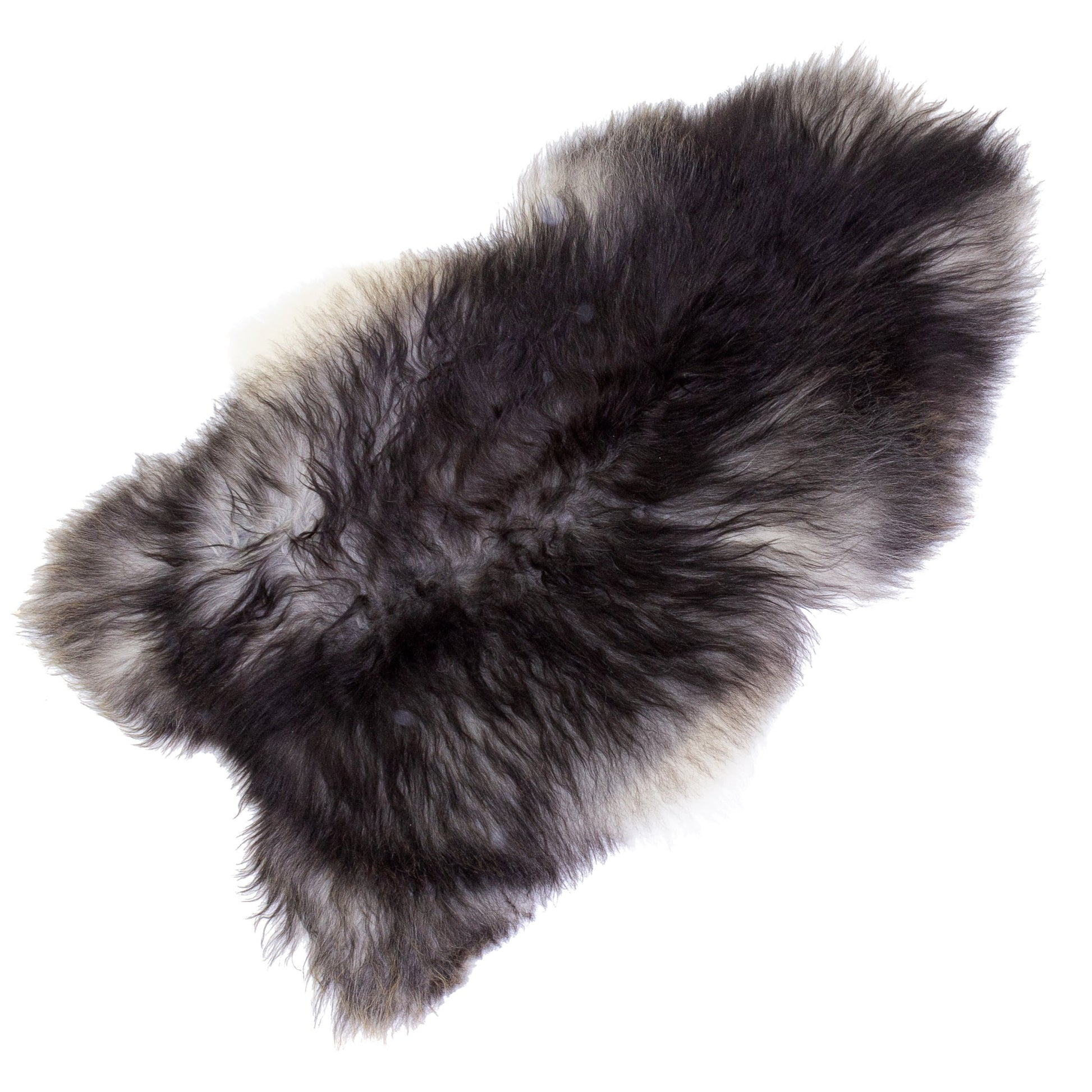 Natural Black and Gray Icelandic Sheepskin