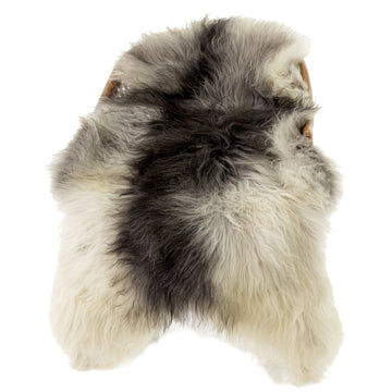 Natural Gray w Black Icelandic Sheepskin