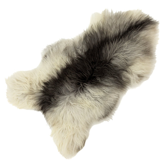 Natural Gray w Black Icelandic Sheepskin
