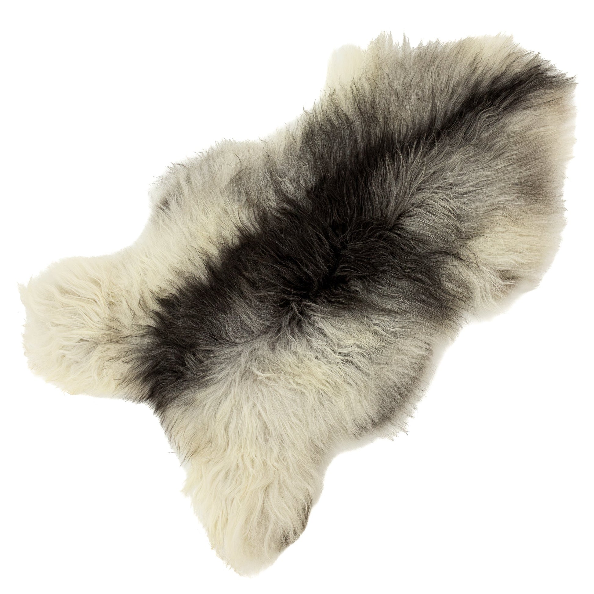 Natural Gray w Black Icelandic Sheepskin