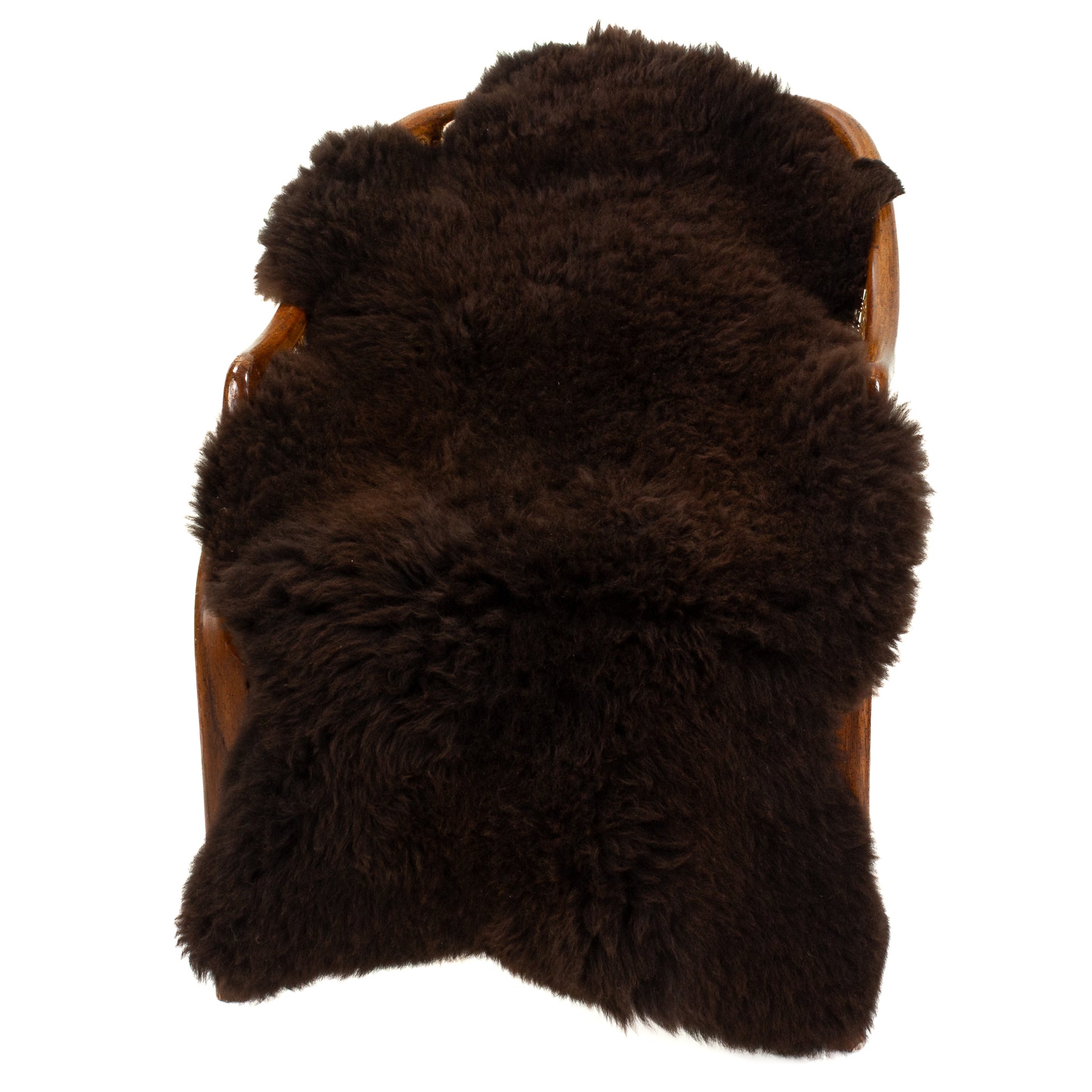 Short Soft Wool Dark Brown Swedish Sheepskin