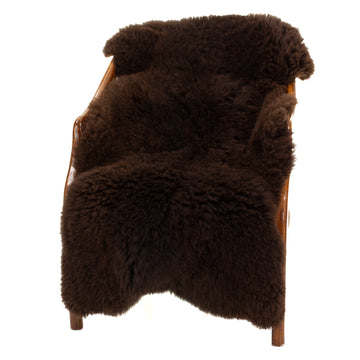 Short Soft Wool Dark Brown Swedish Sheepskin