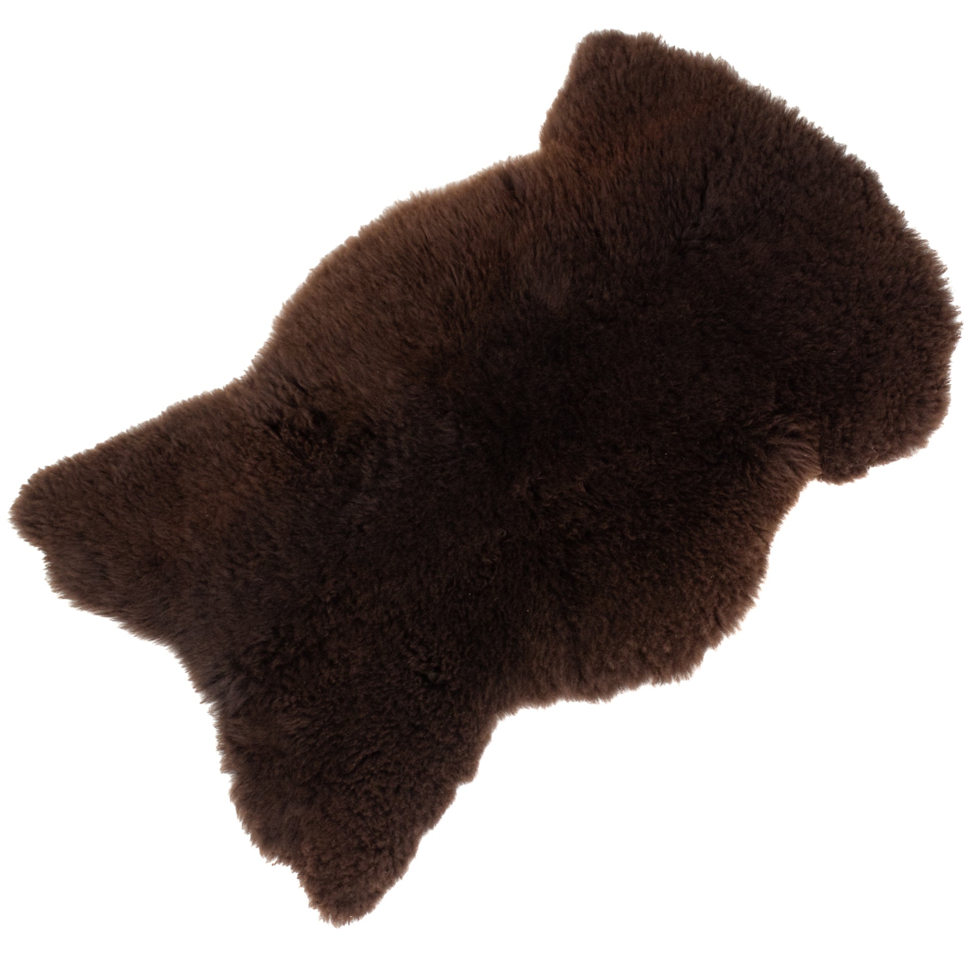 Short Soft Wool Dark Brown Swedish Sheepskin Rug