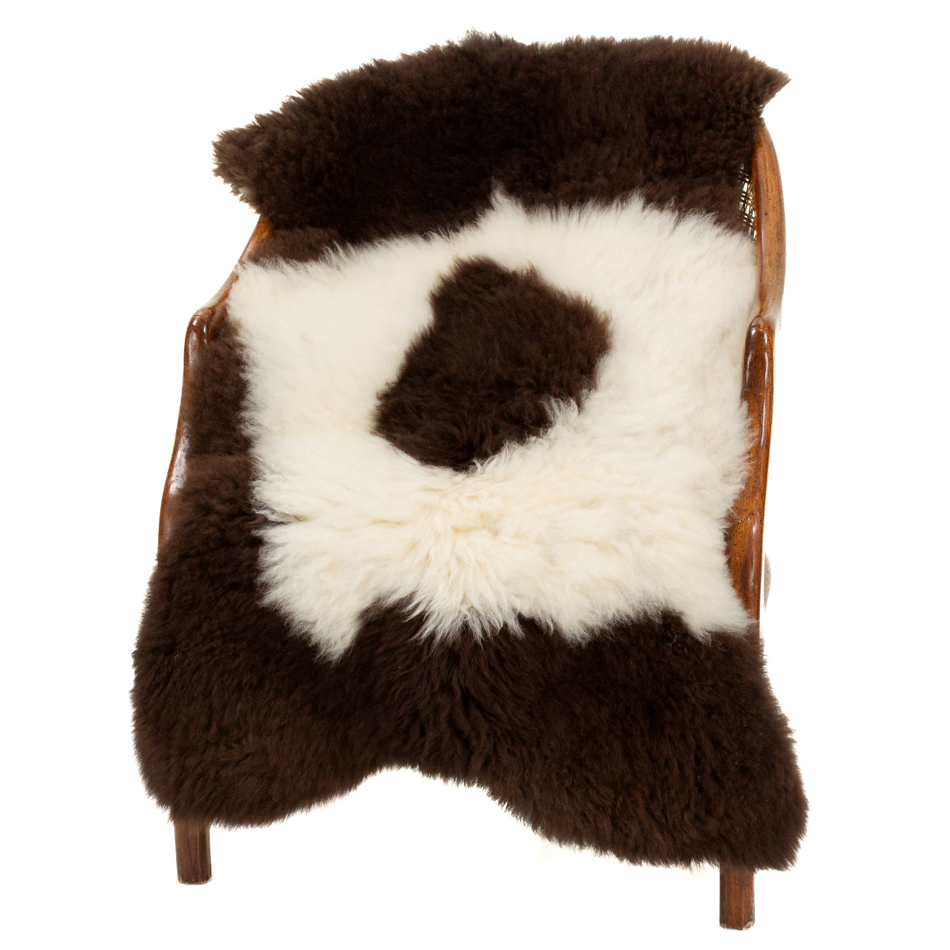 Short Soft Wool Dark Pattern Swedish Sheepskin