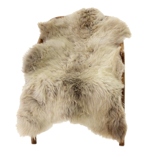 Short Soft Wool Light Grayish Brown Sheepskin