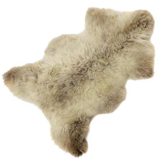 Short Soft Wool Light Grayish Brown Sheepskin