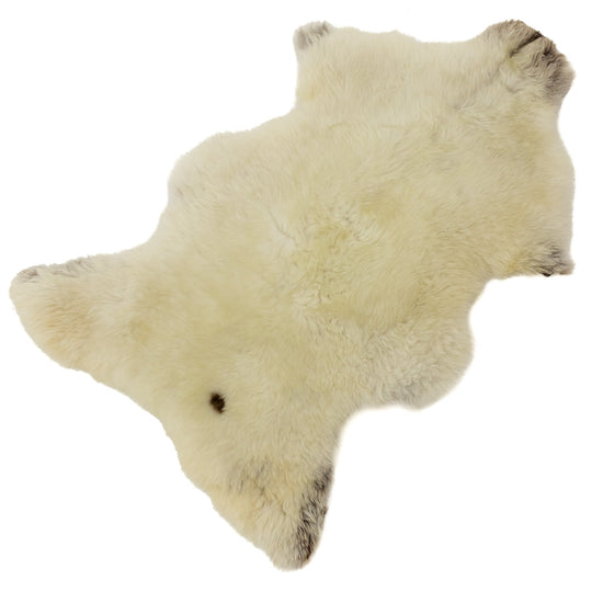 Short Wool Light Mottled w Dot Sheepskin