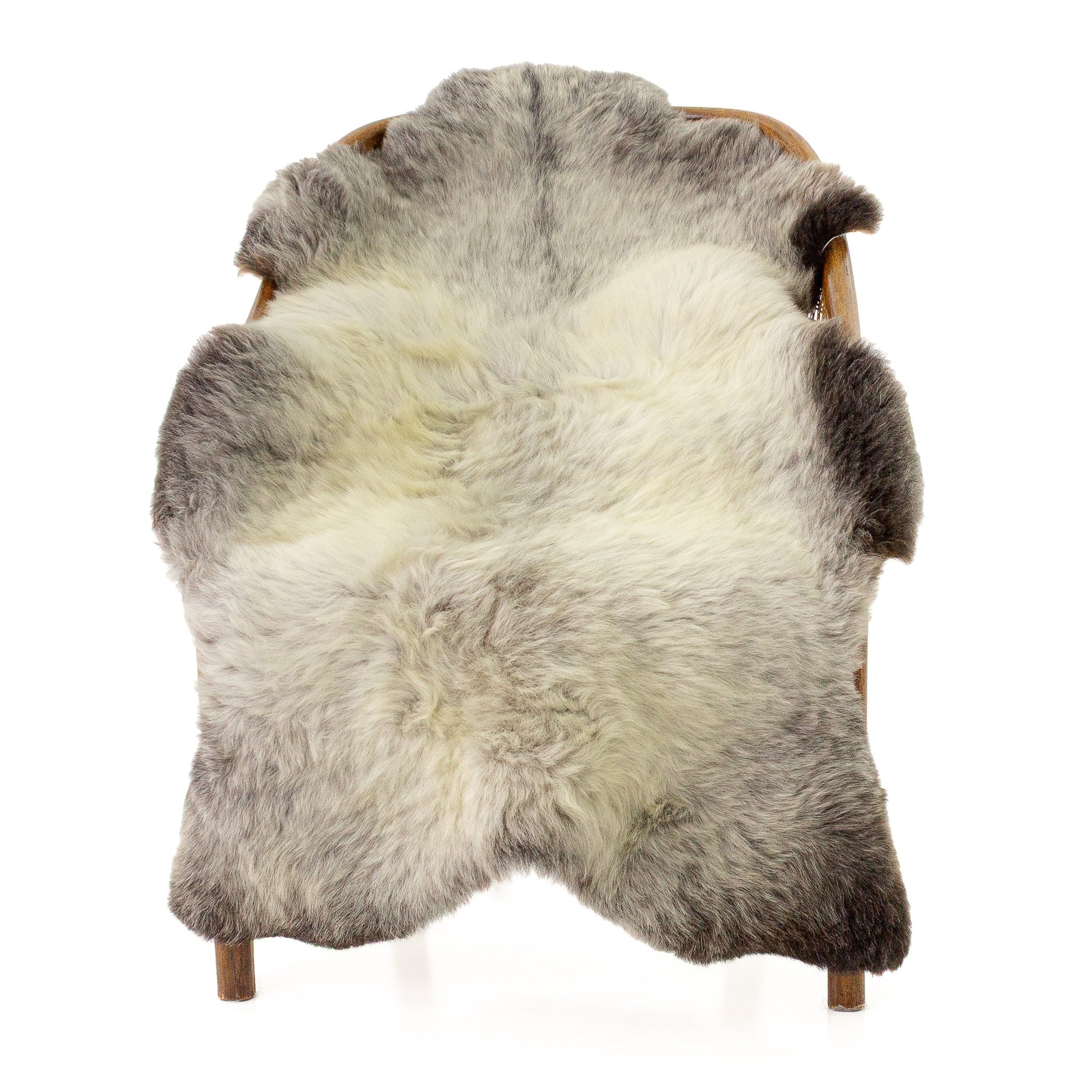 Short Wool White w Black Edges Sheepskin