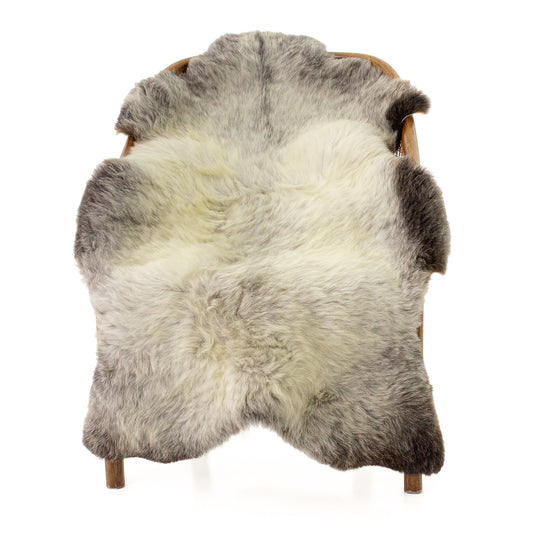 Short Wool White w Black Edges Sheepskin