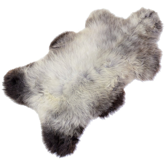Silver Gray and Black Sheepskin