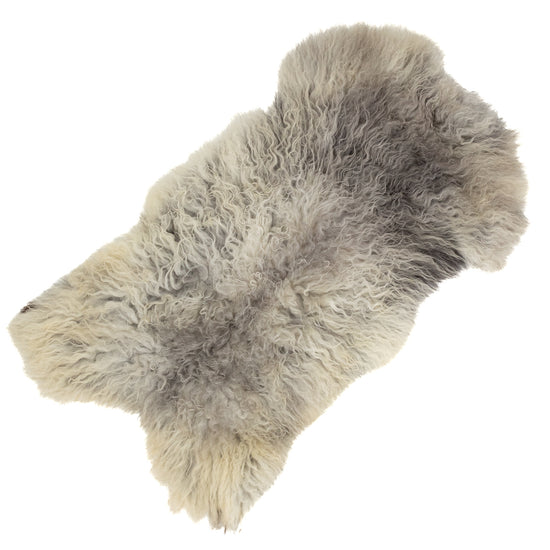 Silver Gray Long Wavy Swedish Sheepskin Rug
