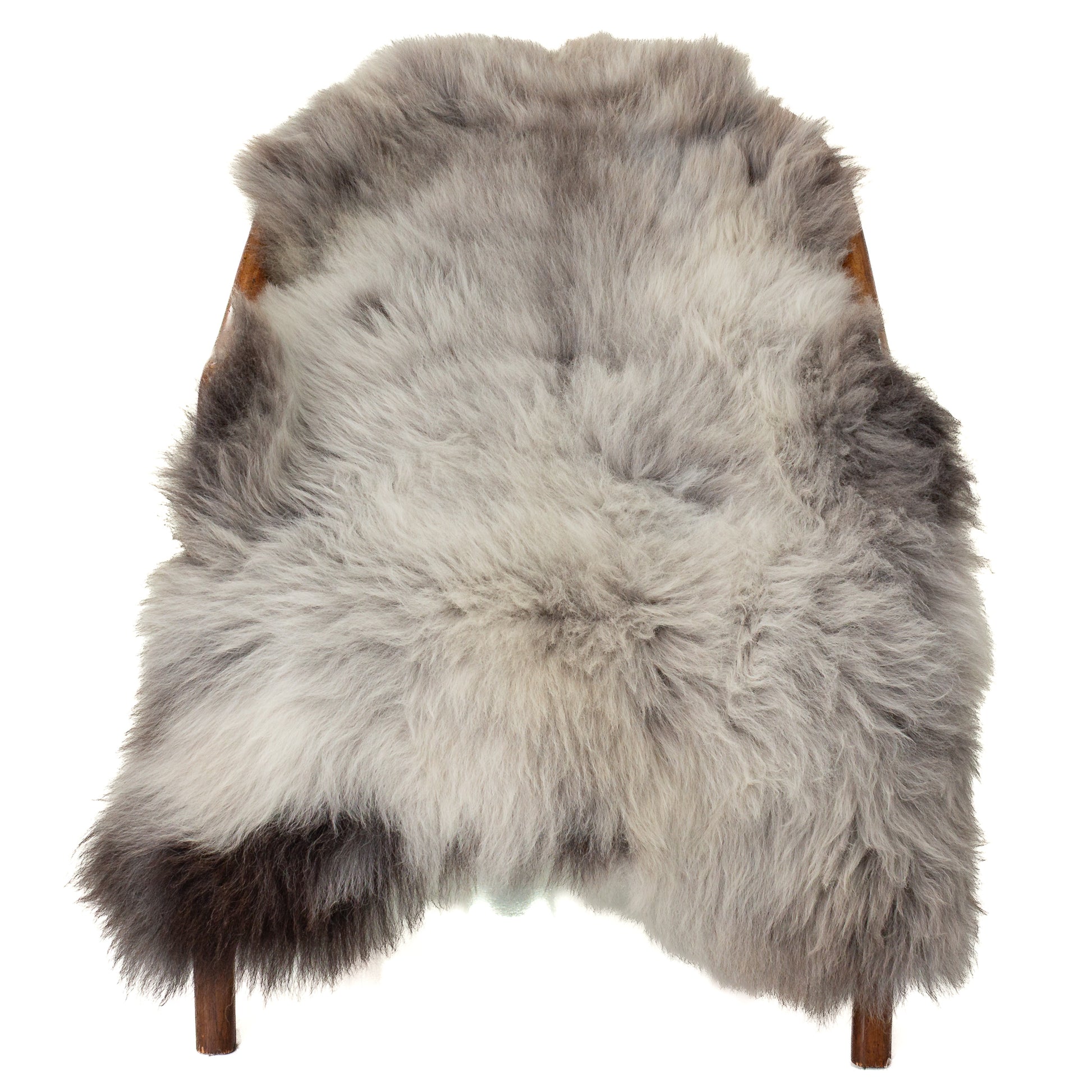 Silver w Gray Mix Sheepskin