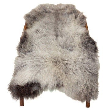 Silver w Gray Mix Sheepskin